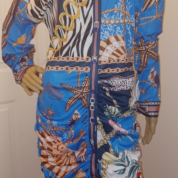 Women's Bodycon Shirt Dress - Picture 4 of 6